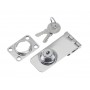 Safety hasp with lock s.steel 76x30mm