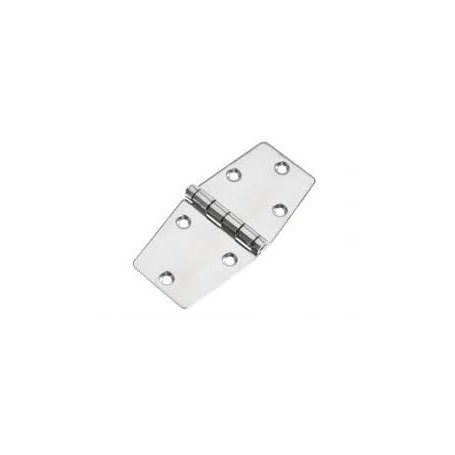 Heavy duty symmetric hinge s.steel 150x75mm
