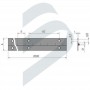 Piano hinge with holes s.steel 32mm