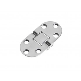 Flush hinge chromed brass 80x30mm