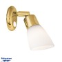 Batsystem opal led brass white shade 1'2w