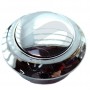 Lock button and rosette for overlapping w/bolt chrome 16mm