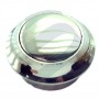 Lock button and rosette for overlapping w/latch brass 16mm