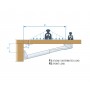 Rakego folding bracket 25x402mm