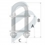 Cancamo C/Pletina Luxe Inox 8Mm- Rosca 45Mm