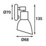 Batsystem opal led brass white shade 1'2w