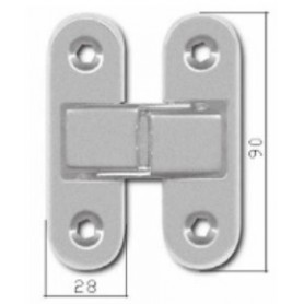 Invisible hinge opening s.steel-nylon 90x70mm