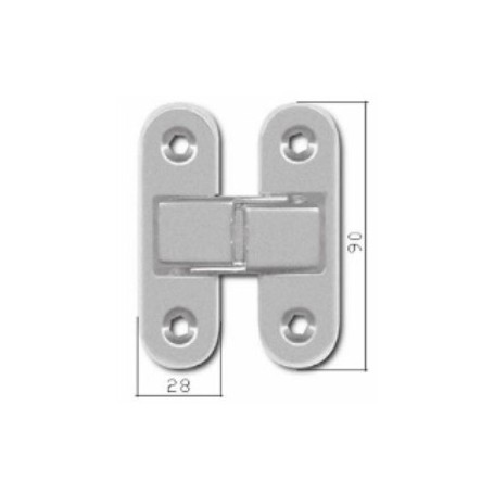 Bisagra Invisible Oval Inox-Nylon 90X70Mm