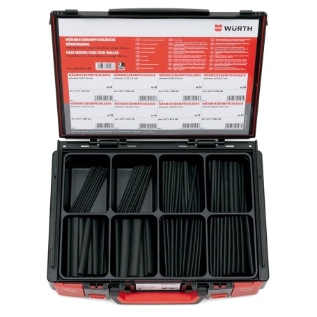 Wurth thin walled heat-shrink hose assortment 130pcs